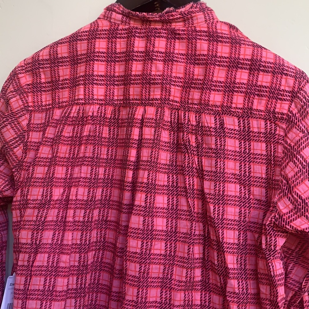 Free People Plaid Miles Tuxedo Shirt NWT - Picture 12 of 15